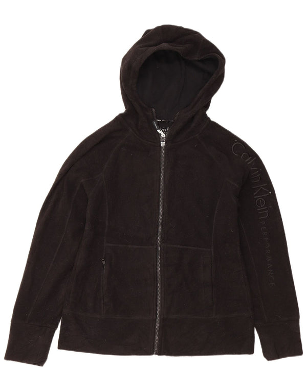 Ženska flis jakna s kapuljačom Calvin Klein UK 10 Mala crna