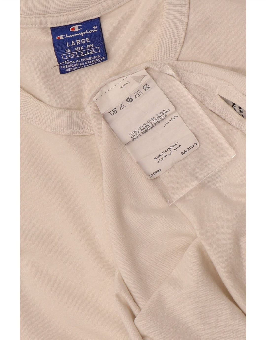 CHAMPION Muška majica kratkih rukava s grafičkim motivima, veliki bijeli pamuk