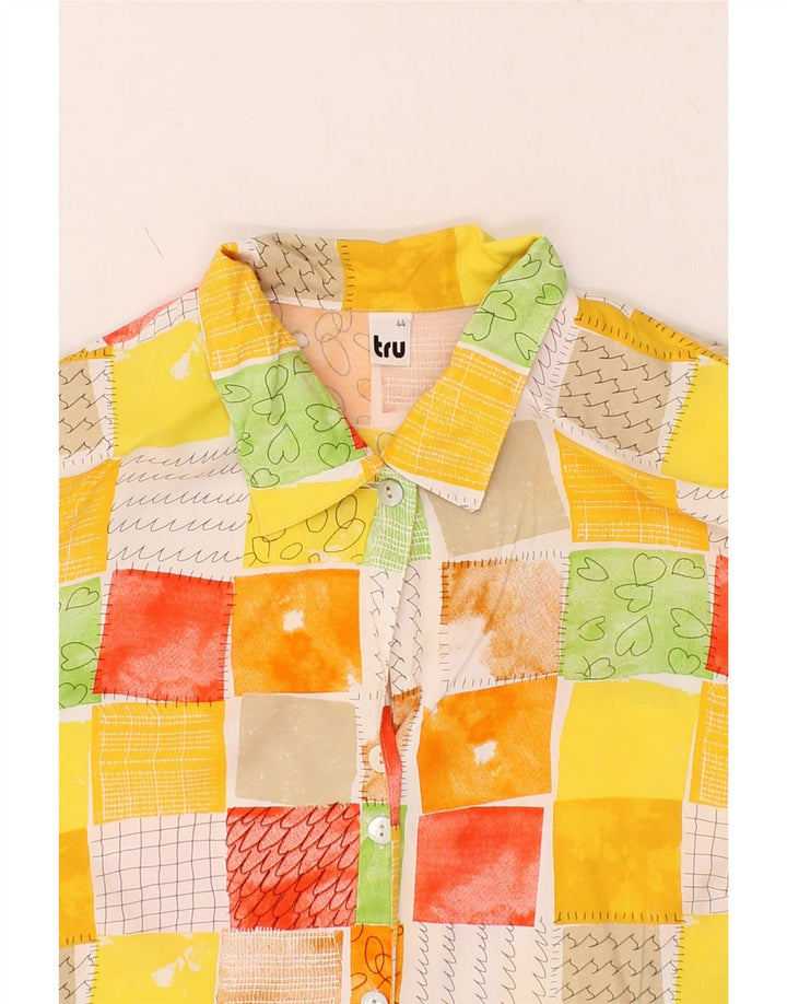 TRU Womens Loose Fit Shirt Dress IT 44 Medium Multicoloured Patchwork Vintage Tru and Second-Hand Tru from Messina Hembry 