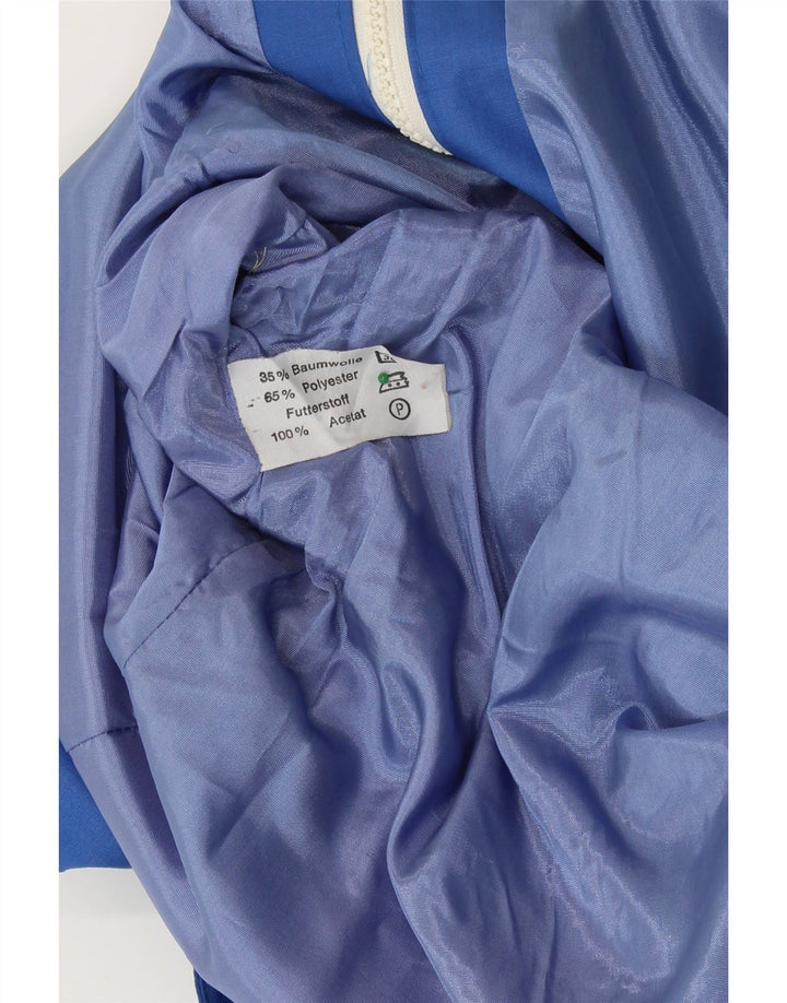 VINTAGE ženska bomber jakna UK 12 srednje plavi poliester