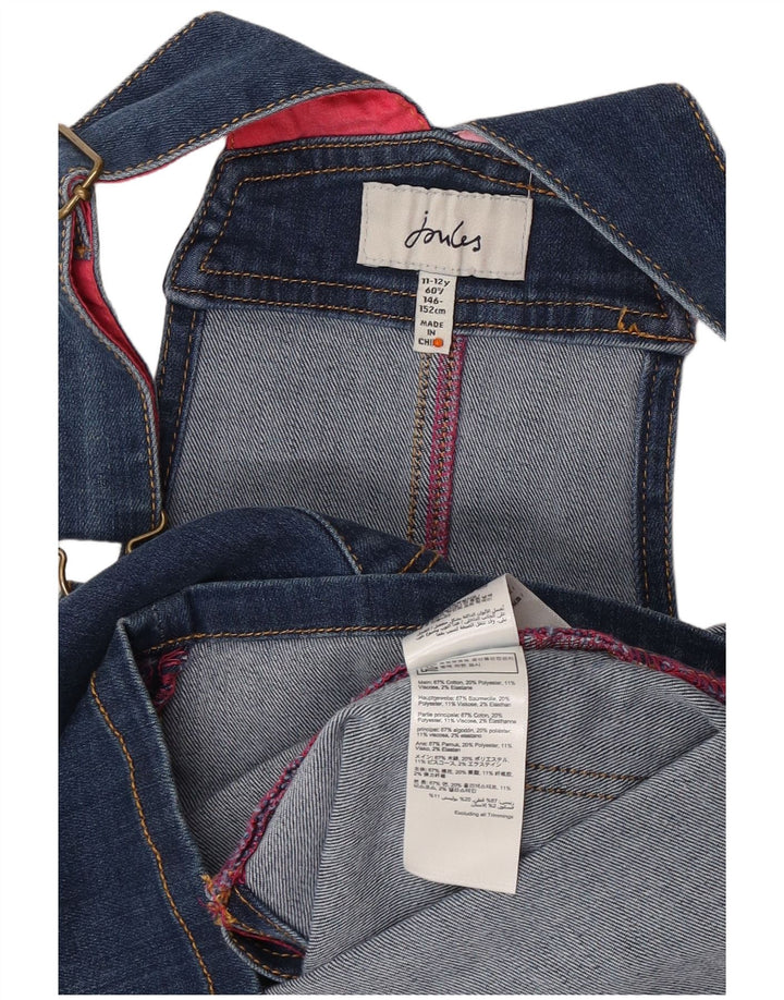 JOULES Denim Dungaree haljina za djevojčice 11-12 godina, plavi pamuk