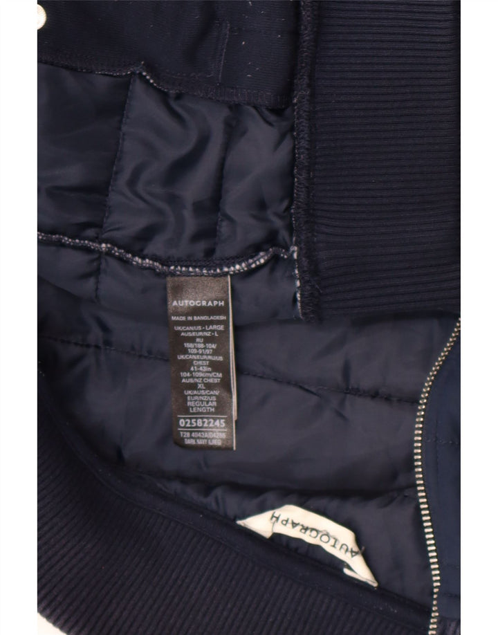 Marks & Spencer muška podstavljena jakna UK 42 XL tamnoplavi poliester