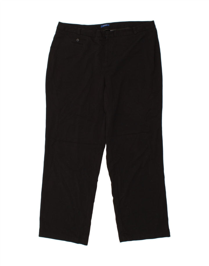 DOCKERS Womens Straight Casual Trousers W36 L32  Black Polyester Vintage Dockers and Second-Hand Dockers from Messina Hembry 