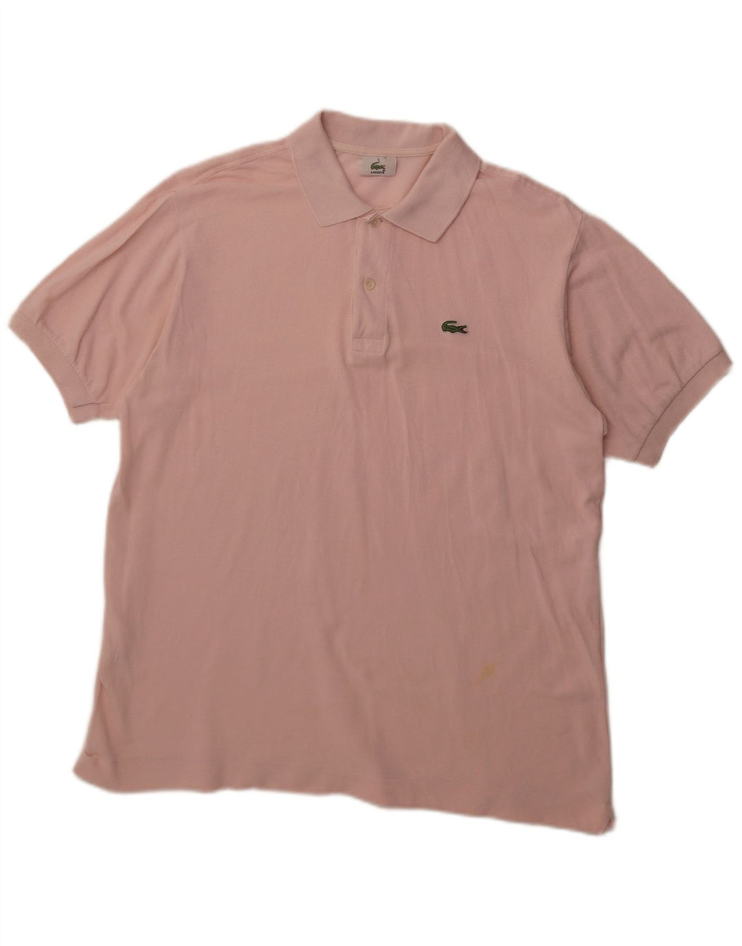LACOSTE Mens Polo Shirt Size 5 Large Pink Cotton