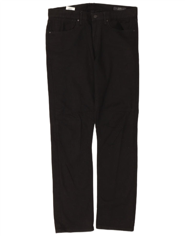 MARKS & SPENCER muške uske traperice W32 L31 crni pamuk