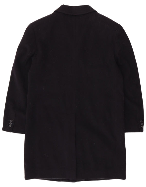 VINTAGE muški kaput UK 40 Large Navy Blue Wool