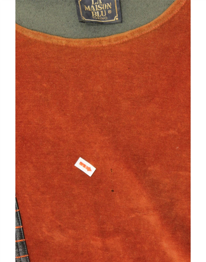 LA MAISON BLU ženski džemper s veznim izrezom UK 14 Srednje smeđe na pruge