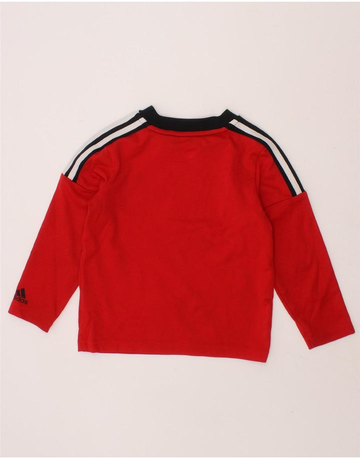 ADIDAS Baby Boys Graphic Top Long Sleeve 12-18 Months Red Polyester Vintage Adidas and Second-Hand Adidas from Messina Hembry 