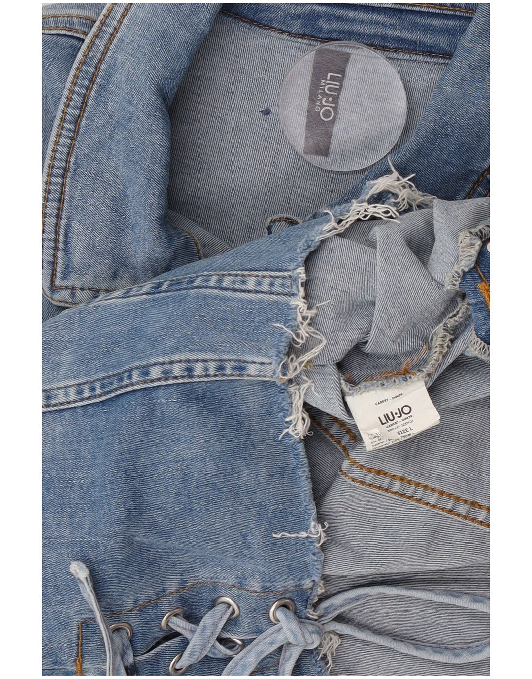 Liu Jo ženska crop traper jakna UK 14 Large Blue