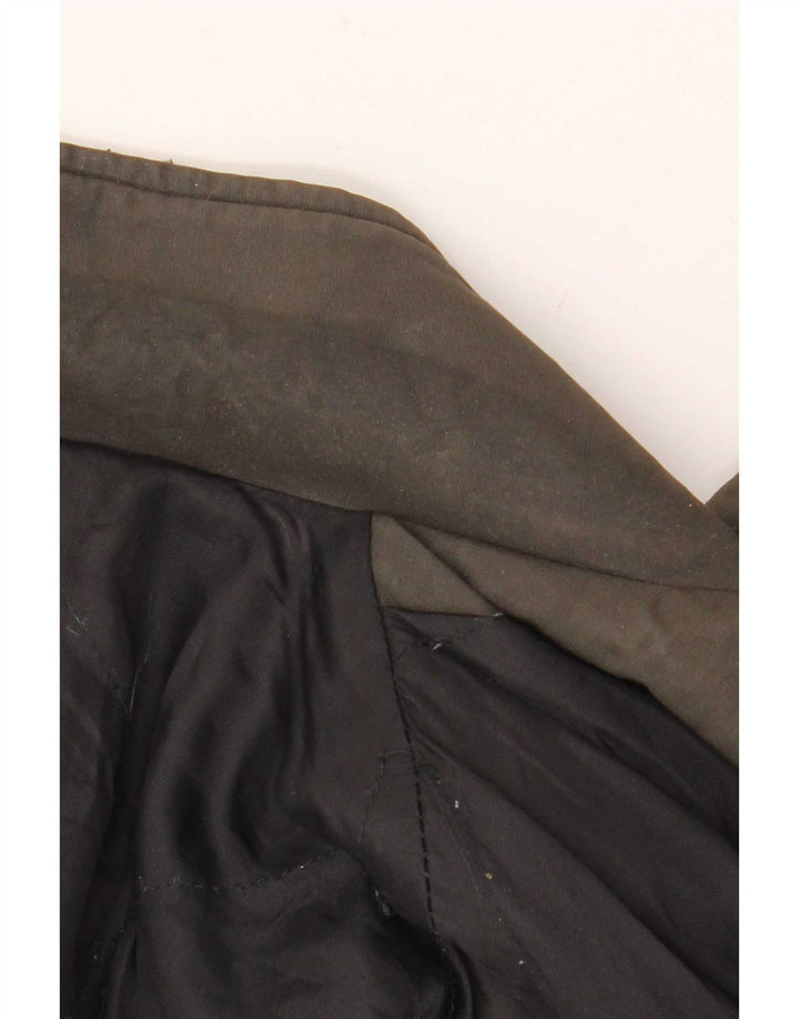 Vintage muška bomber jakna širokog kroja IT 48 srednje siva viskoza u blokovima boja