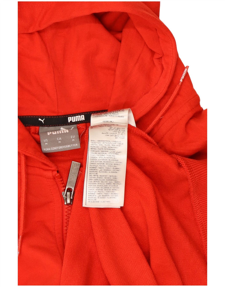 Puma muški pulover s kapuljačom na patentni zatvarač srednje crvene boje