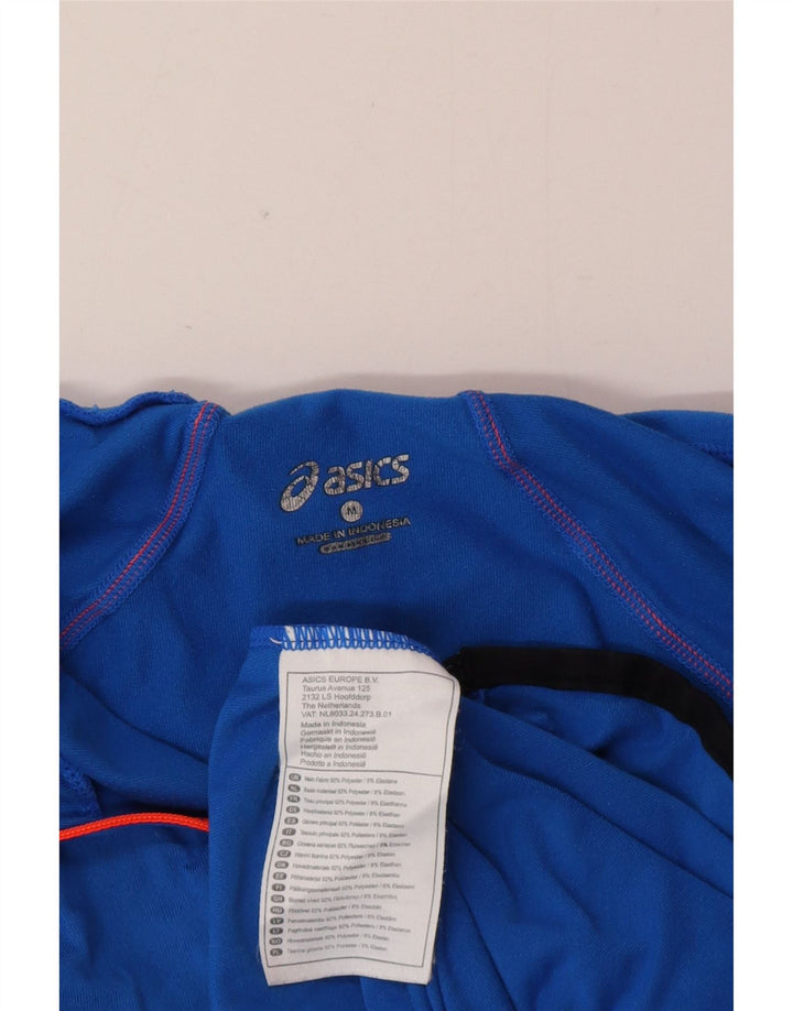 Asics muška majica s kapuljačom i dugim rukavima srednje plave boje od poliestera
