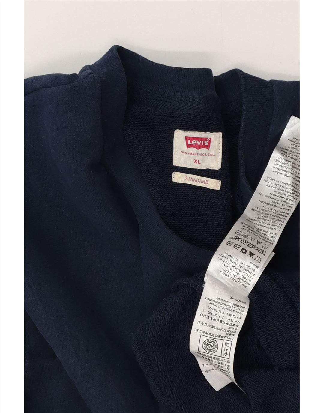 LEVI'S muški džemperi standardnog kroja XL tamnoplavi pamuk