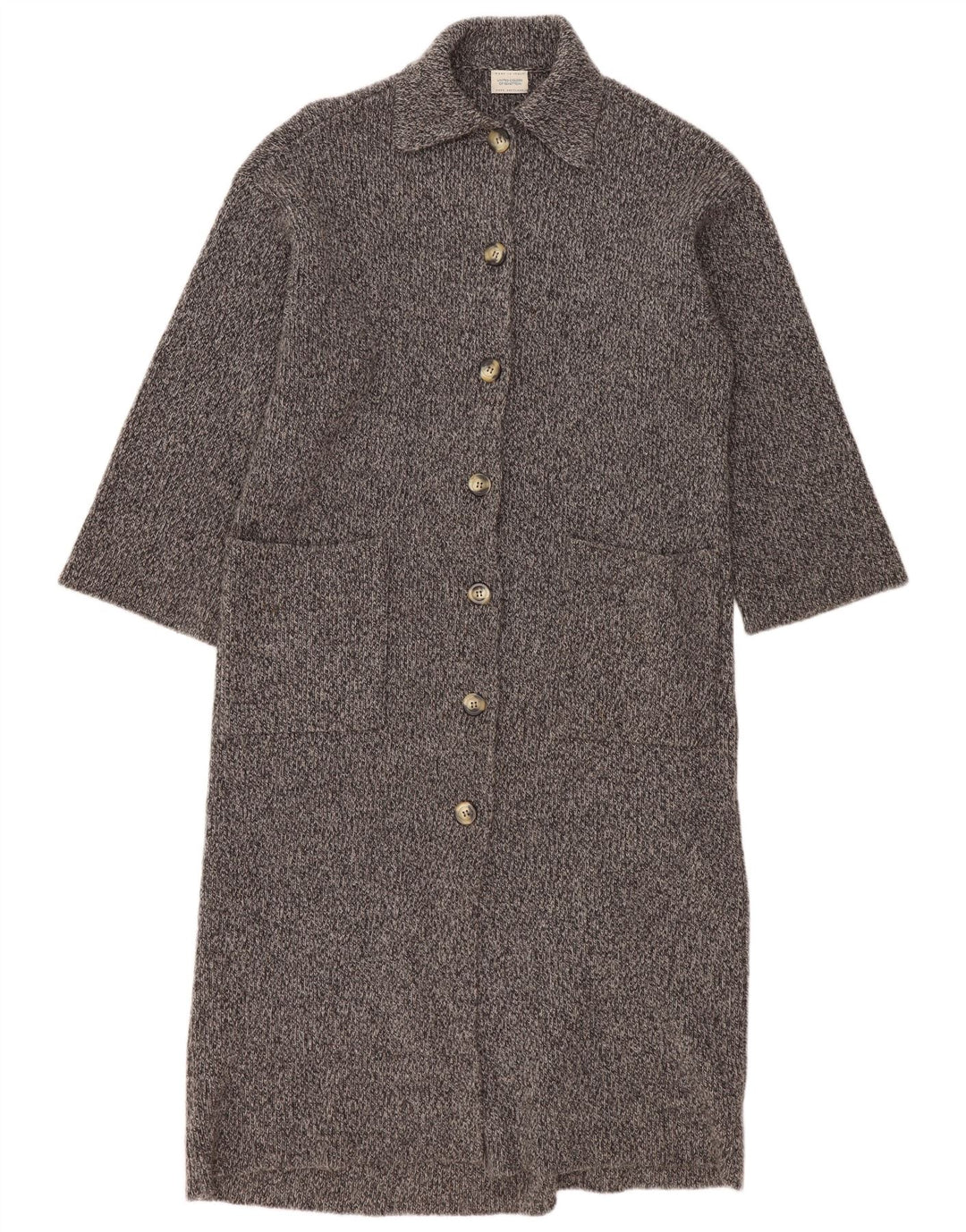 Benetton ženski dugi prekomjerni kardigan pulover UK 10 Small Gray