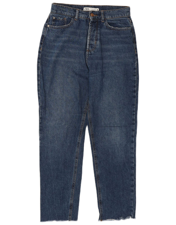 Zara ženske sužene traperice visokog struka EU 36 XS W26 L26 plavi pamuk