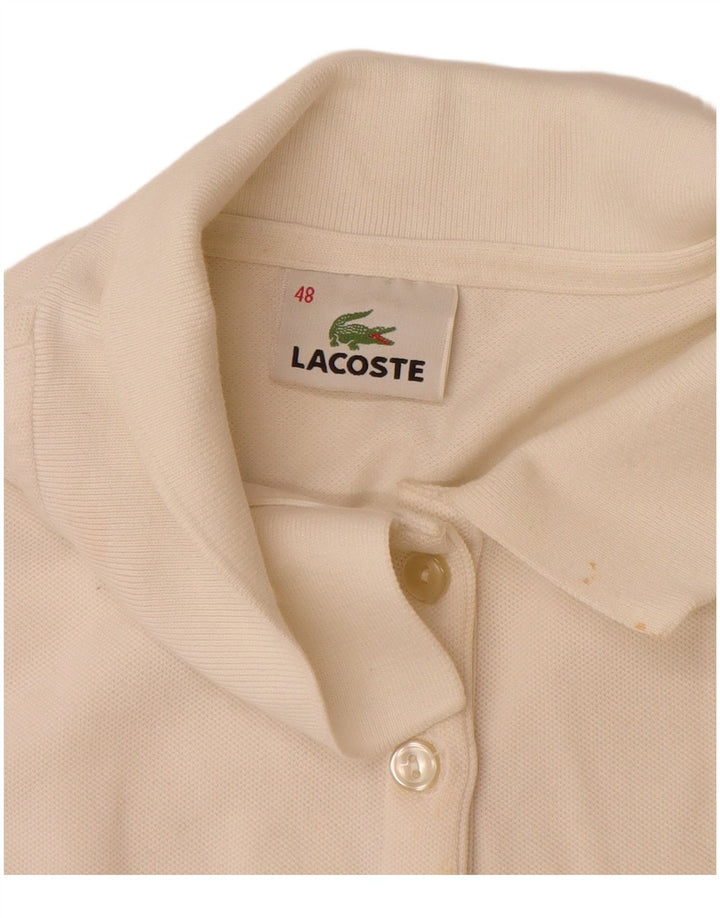 Lacoste ženska polo majica, veličina 48 XL, bijeli pamuk