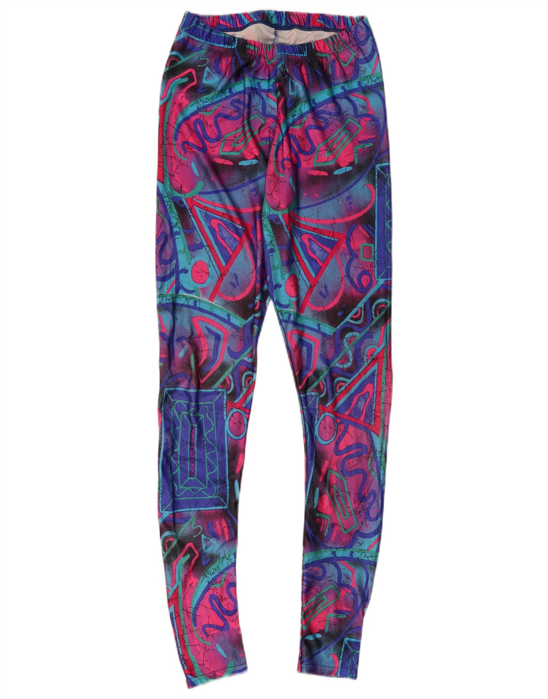 VINTAGE ženske tajice UK 6 XS Višebojne geometrijske