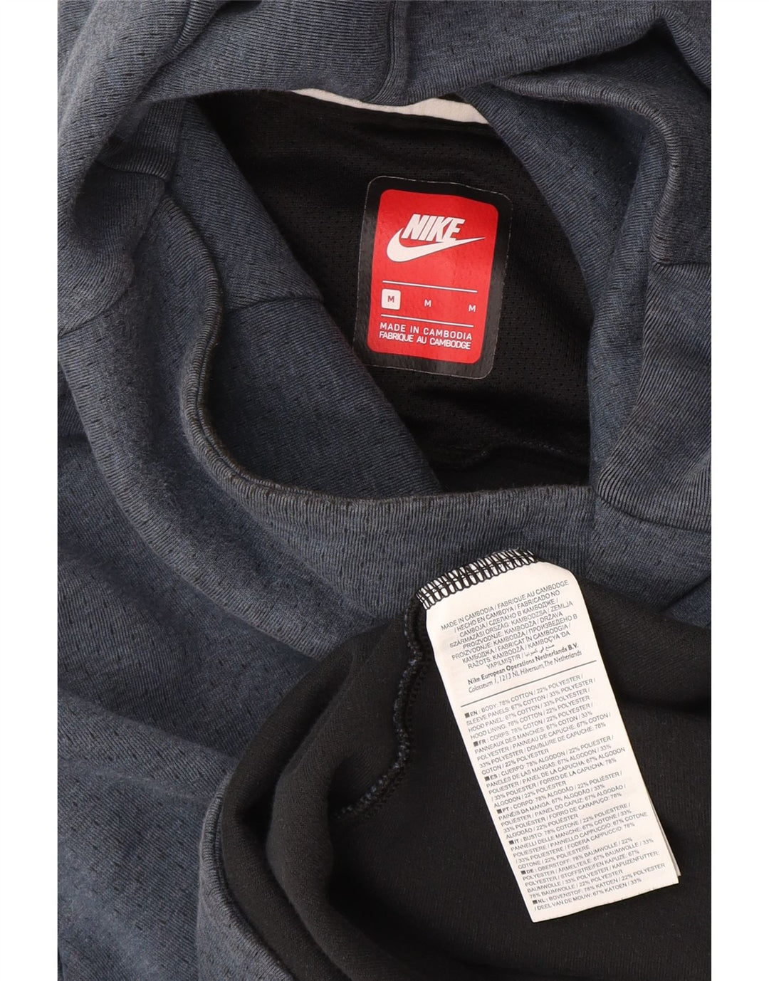 Nike muška majica s kapuljačom Srednje tamnoplavi pamuk