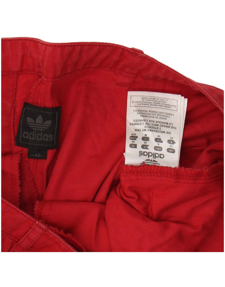 Adidas ženske vruće hlačice UK 10 male W29, crveni pamuk