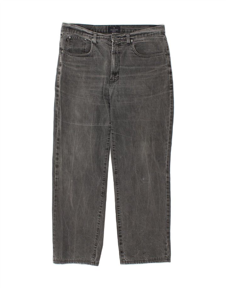 TRUSSARDI Mens Straight Jeans W36 L29 Grey Cotton Vintage Trussardi and Second-Hand Trussardi from Messina Hembry 