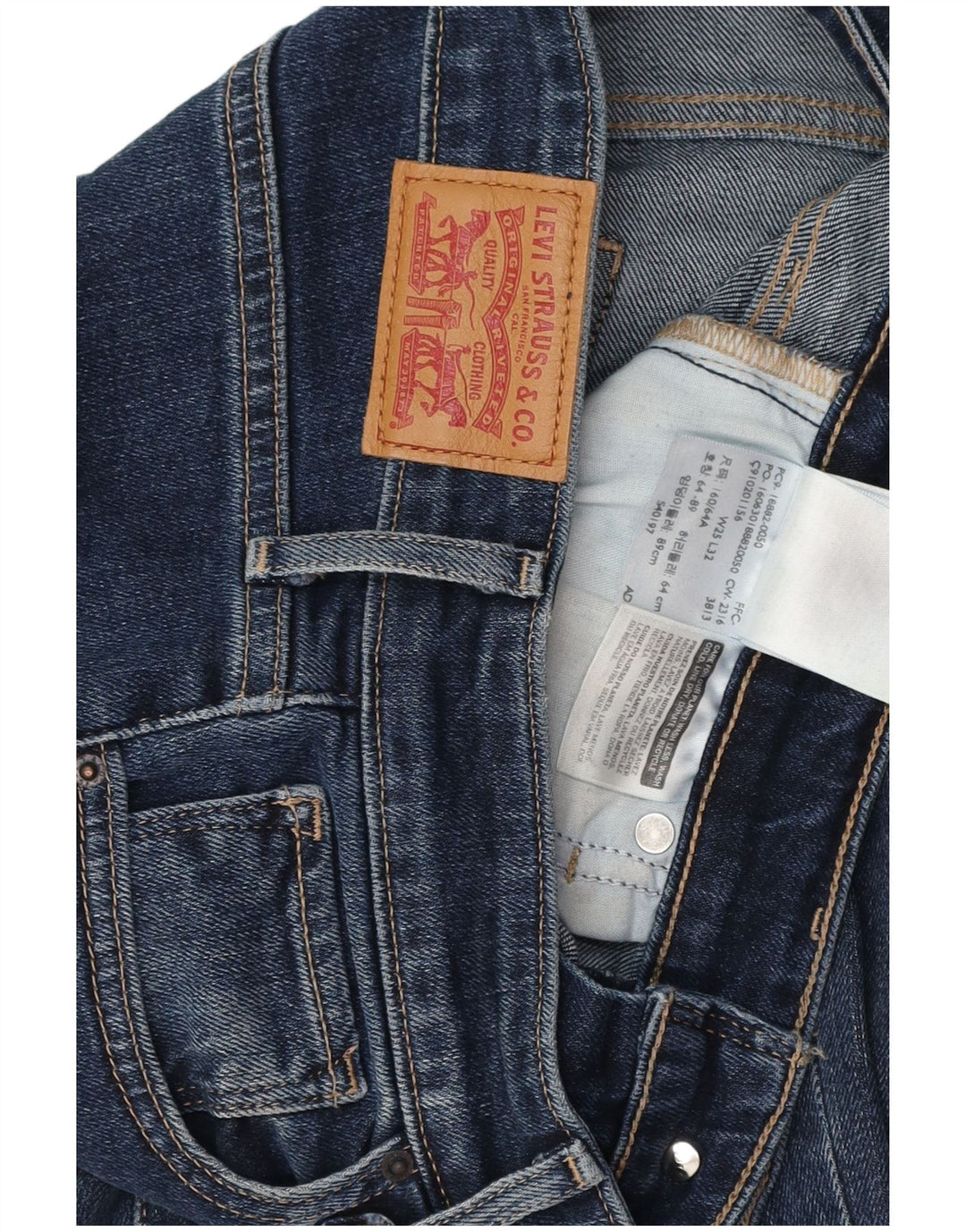 LEVI'S ženske uske traperice visokog struka 721 W25 L29 plavi pamuk