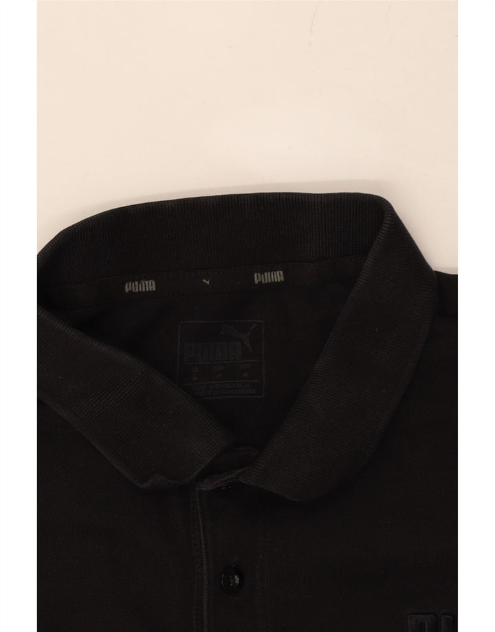 PUMA Mens Polo Shirt Medium Black Vintage Puma and Second-Hand Puma from Messina Hembry 