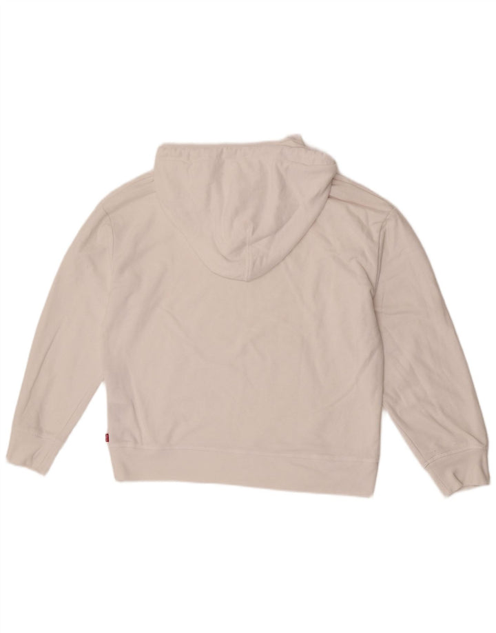 Levi's prevelika ženska majica s kapuljačom UK 14 Srednje bijeli pamuk