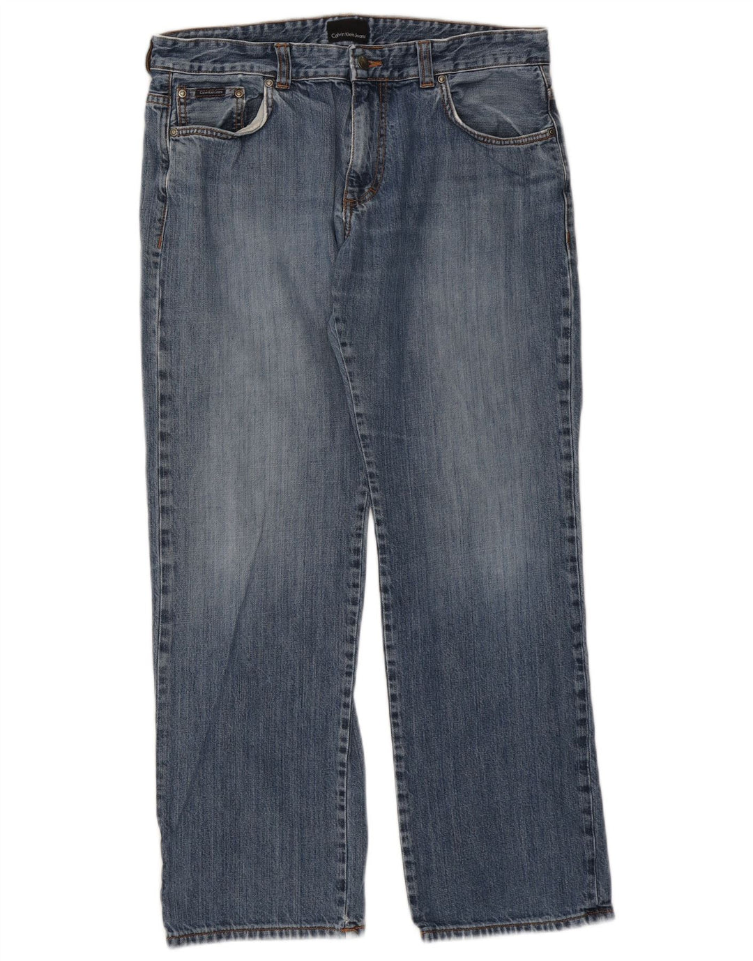 CALVIN KLEIN Mens Straight Jeans W34 L30 Blue Cotton Vintage Calvin Klein and Second-Hand Calvin Klein from Messina Hembry 