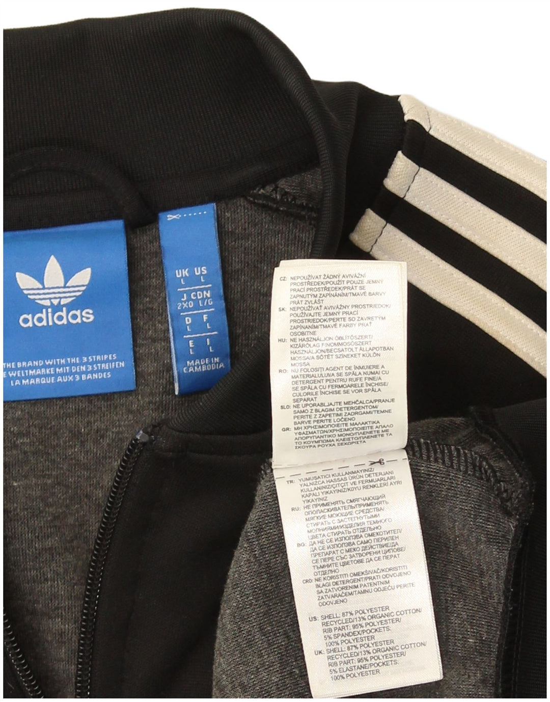 Adidas muška gornja jakna od trenirke, veliki crni poliester
