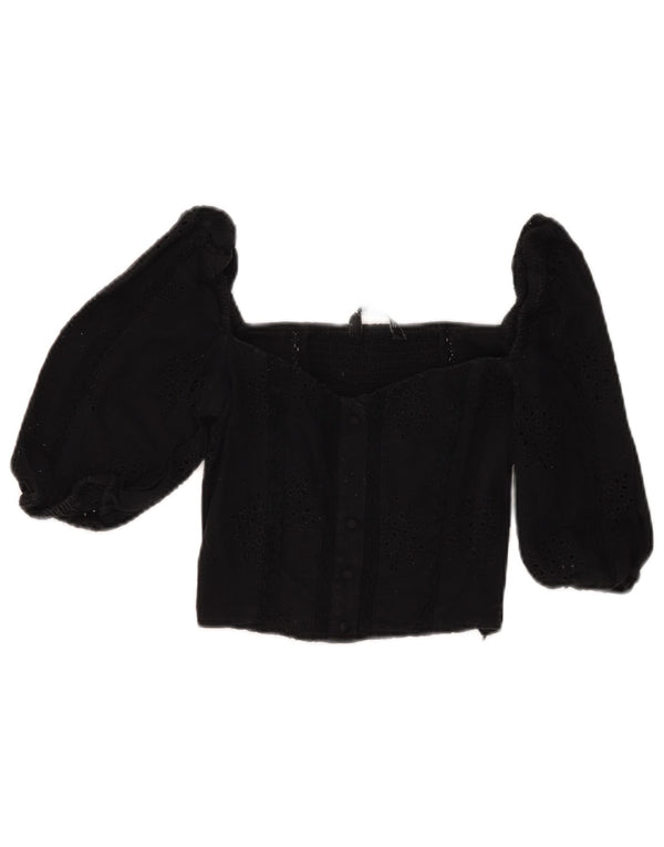 Zara ženska majica s otvorenim ramenima 3/4 rukava UK 6 XS Crna