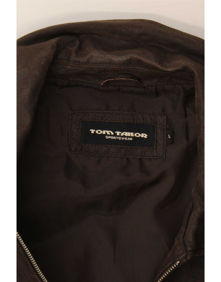 Tom Tailor muška kožna jakna UK 40 Large Brown