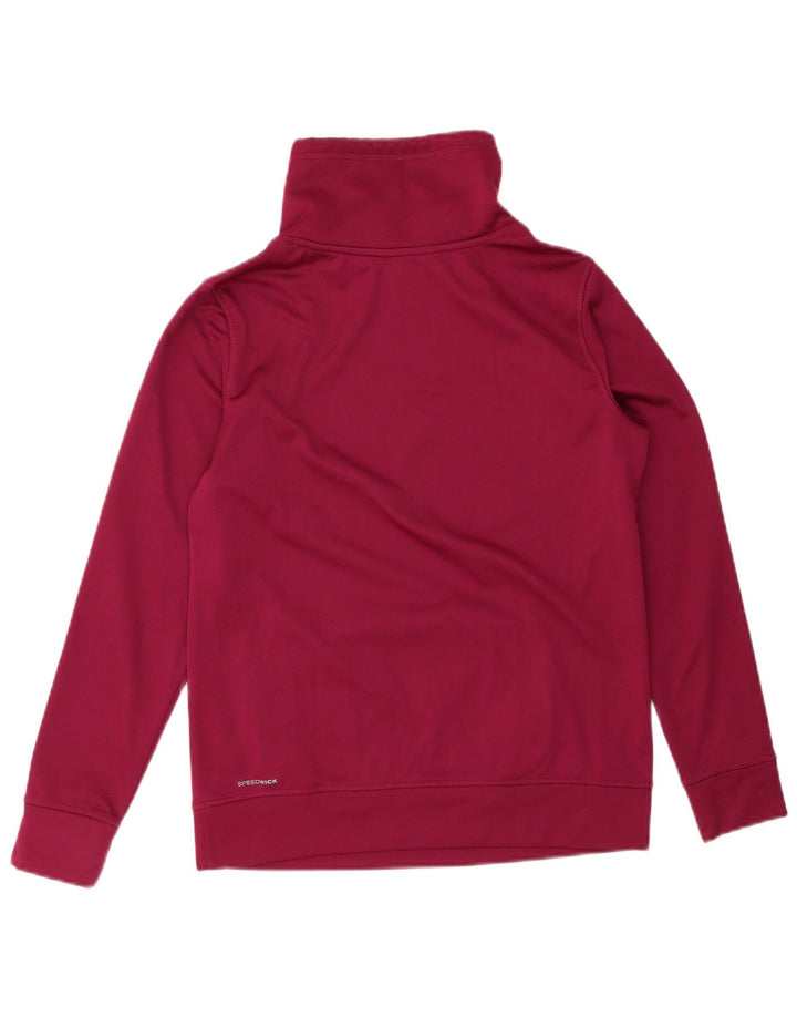 REEBOK Womens Graphic Sweatshirt Jumper UK 12/14 Medium Pink Polyester