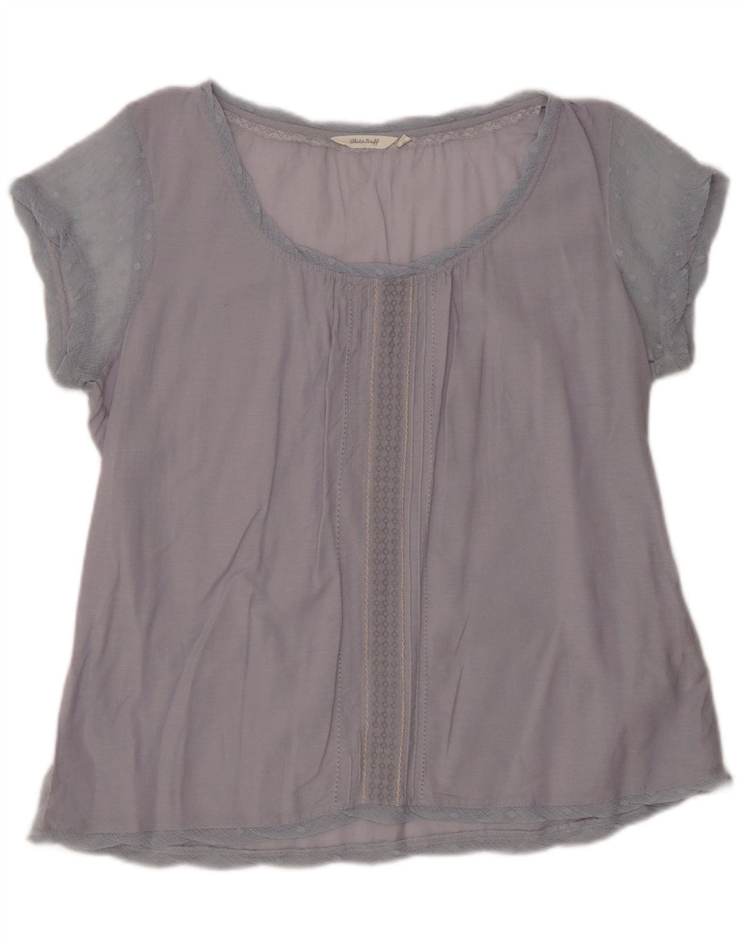 WHITE STUFF Top ženske bluze UK 16 Large Blue Cotton