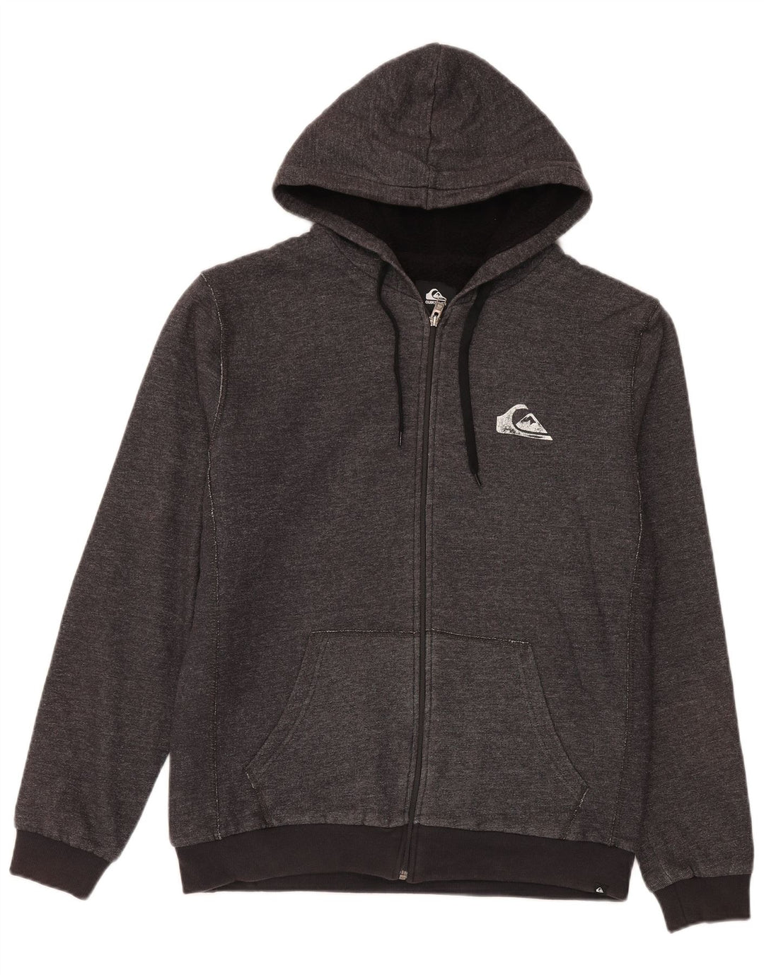 Quiksilver muški pulover s kapuljačom s patentnim zatvaračem, srednje sivi pamuk