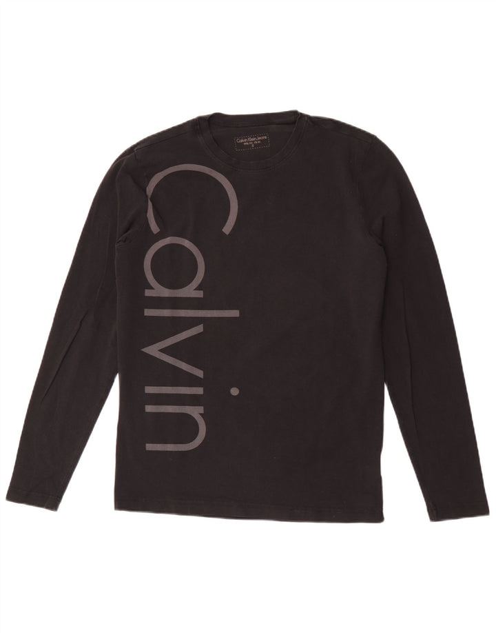 Calvin Klein Jeans muška majica dugih rukava s grafičkim crtežima, mala crna