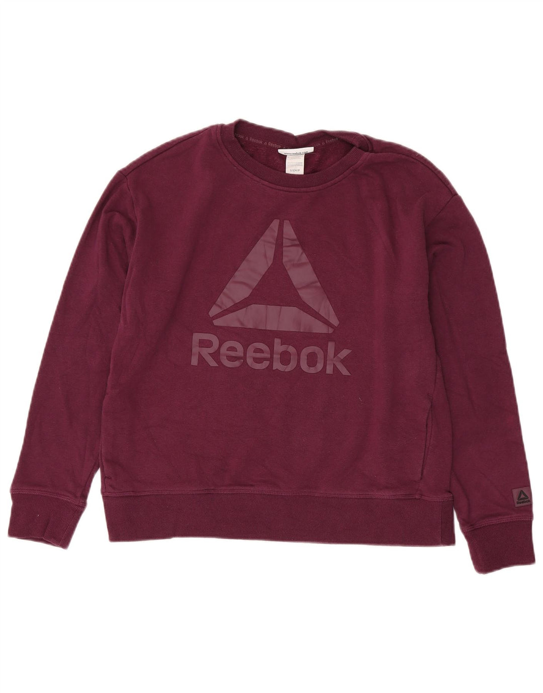 Reebok Ženska prekomjerna majica s grafičkim motivima UK 10 Small Maroon Cotton