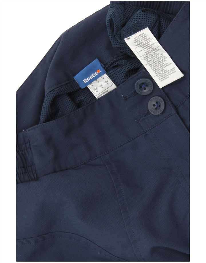 REEBOK muške ravne ležerne hlače srednje veličine W32 L28 tamnoplavi poliester