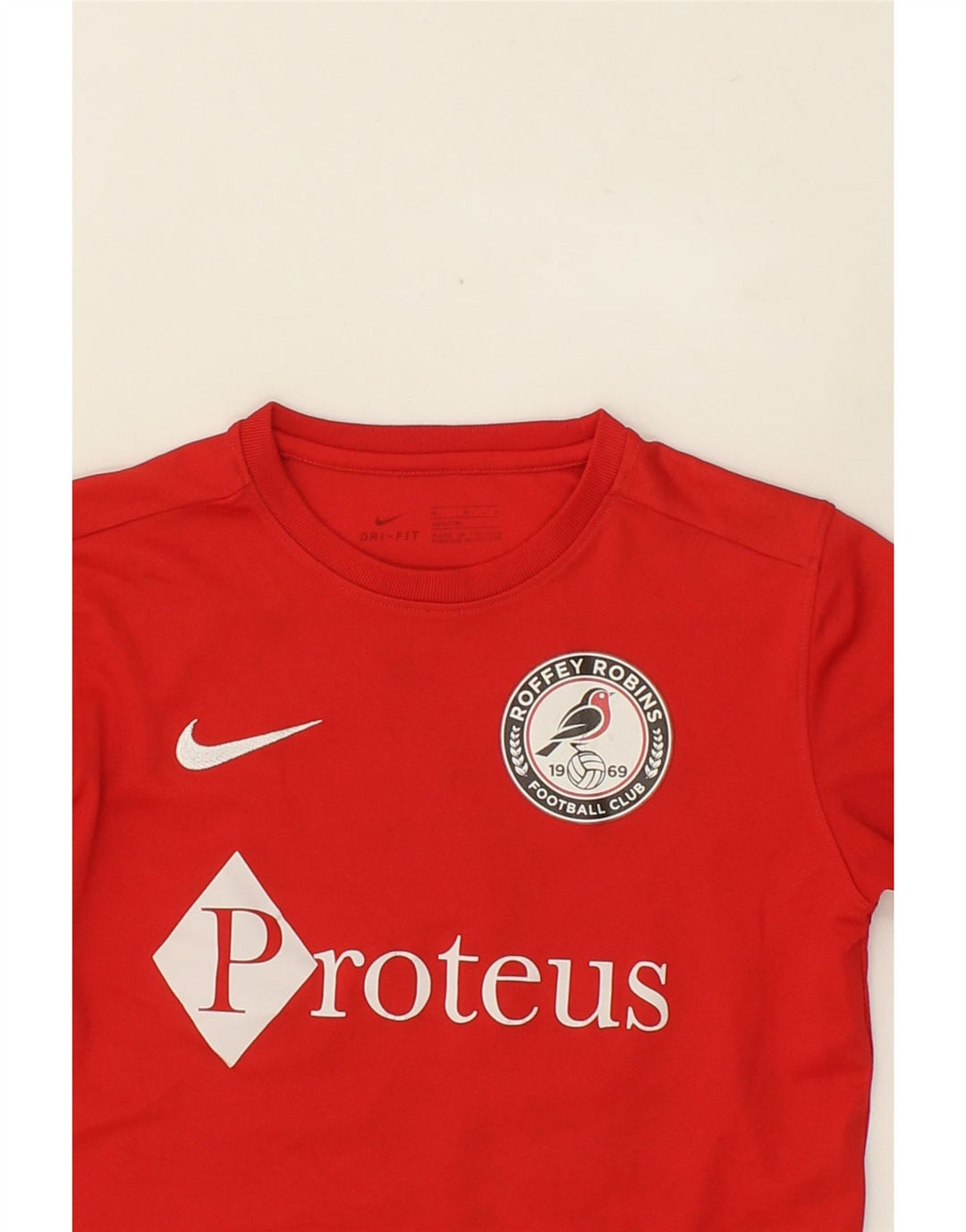 NIKE Boys Dri Fit Graphic Top Long Sleeve 10-11 Years Medium  Red Vintage Nike and Second-Hand Nike from Messina Hembry 