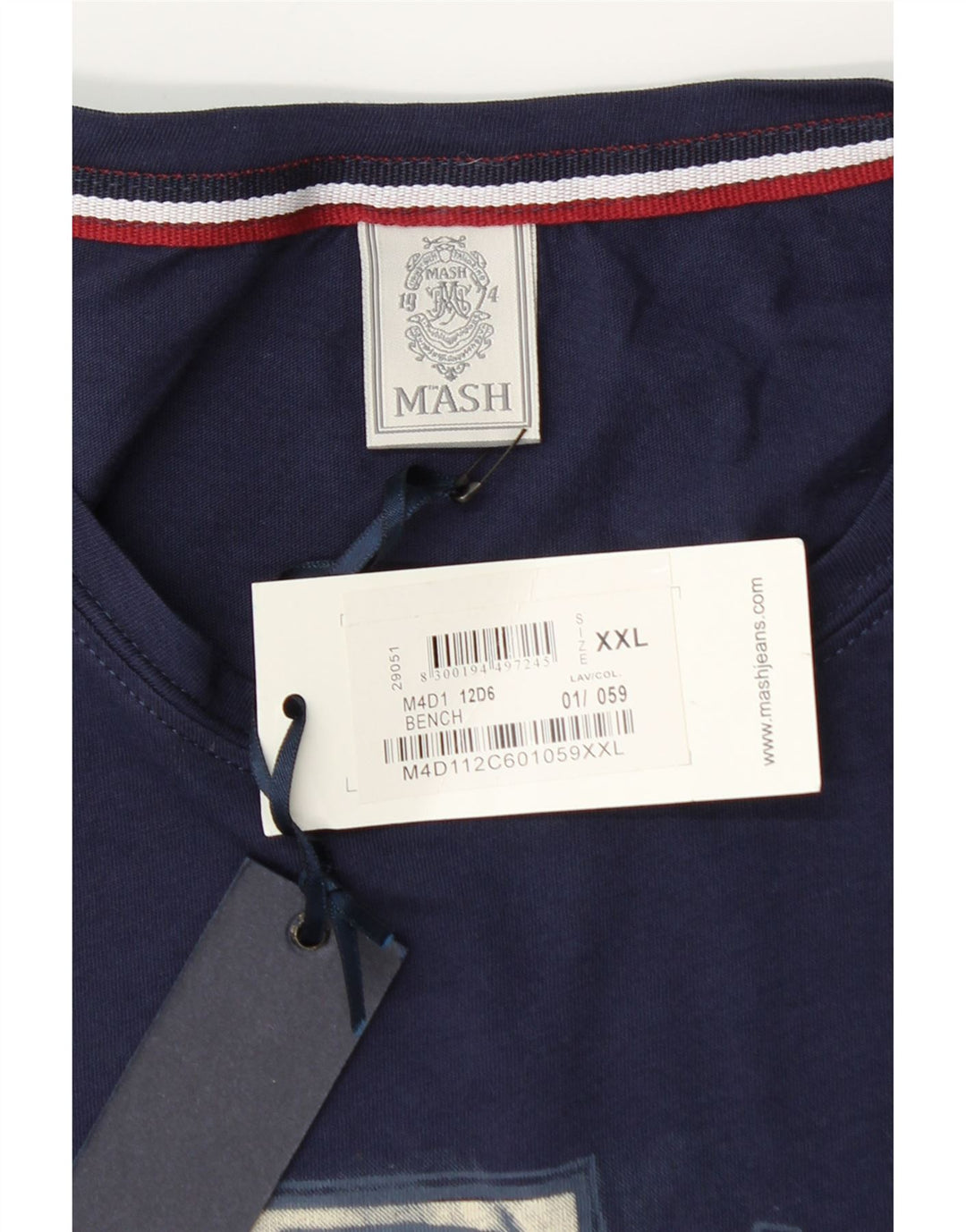 MASH Muška majica kratkih rukava s grafičkim motivima 2XL tamnoplavi pamuk