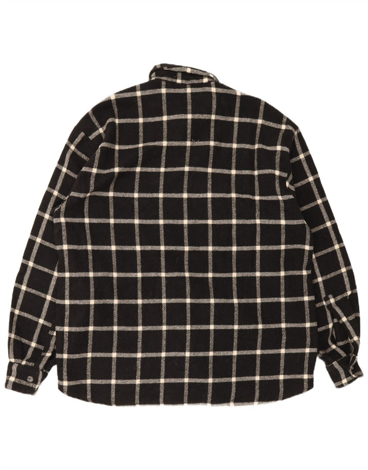 Vintage muška flanelska košulja, veliki crni karirani