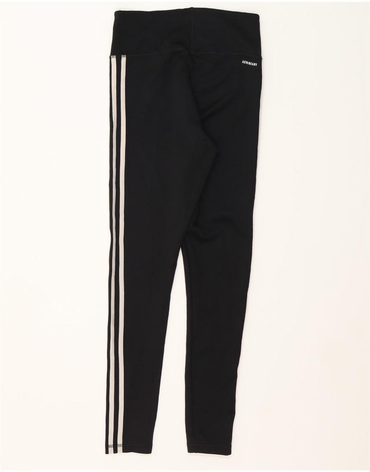 ADIDAS Womens Aeroready Leggings UK 8/10 Small  Black Polyester Vintage Adidas and Second-Hand Adidas from Messina Hembry 