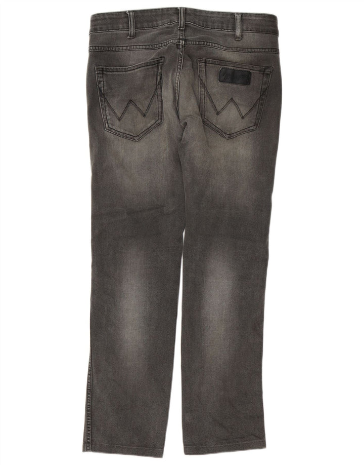 WRANGLER muške ravne traperice Skanders W32 L29 sivi pamuk