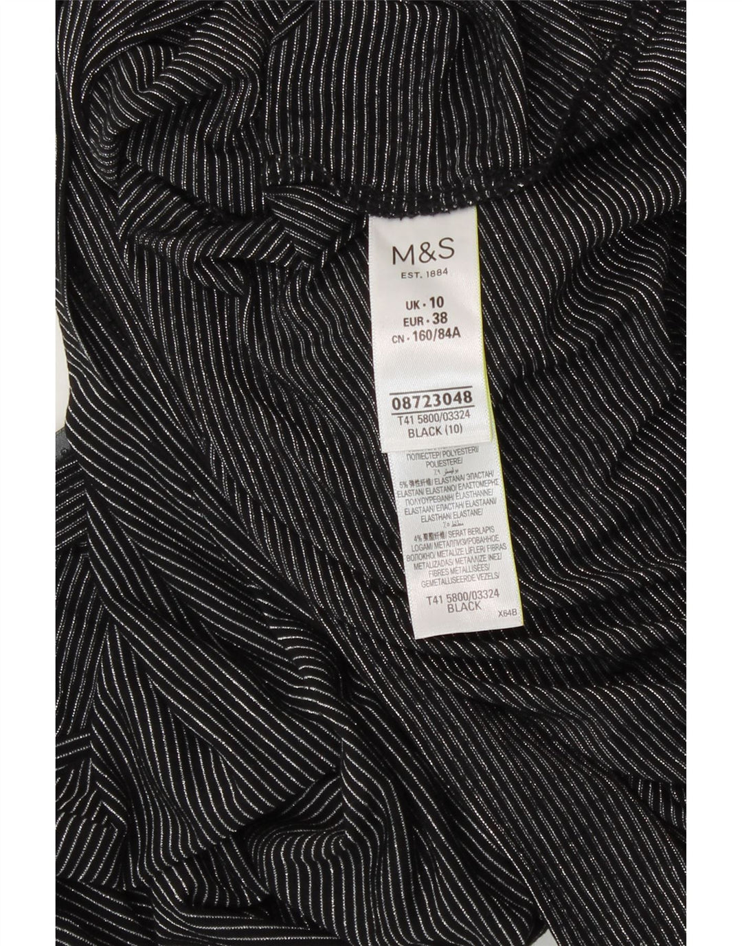 Marks & Spencer ženska majica kratkih rukava UK 10 malih crnih pruga
