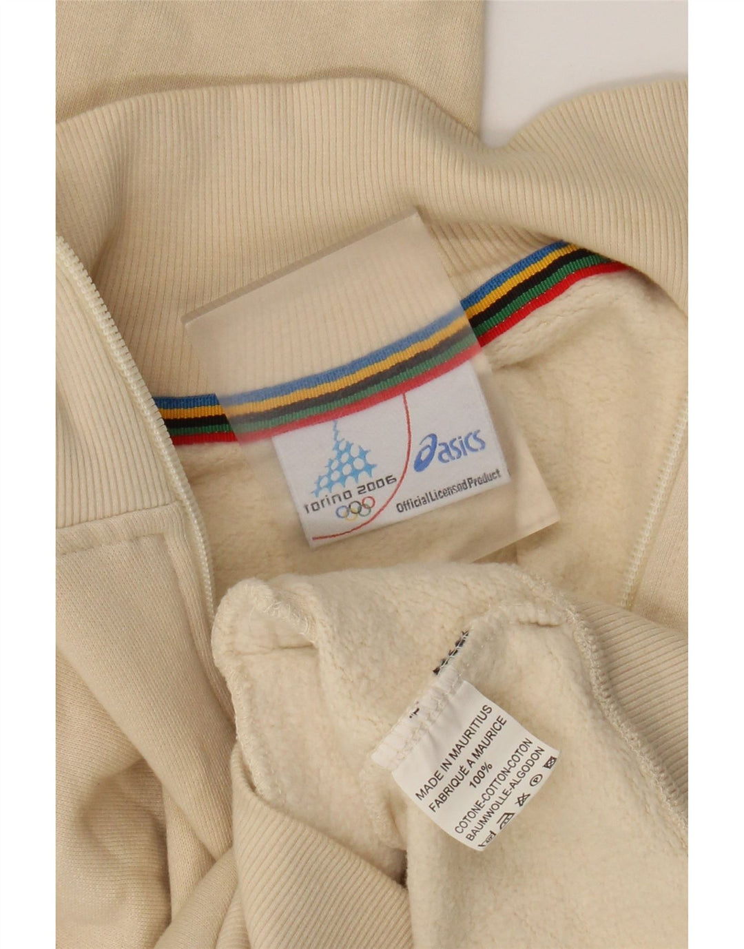 Asics ženska gornja jakna trenirke s grafičkim motivima UK 10 Small Beige Cotton