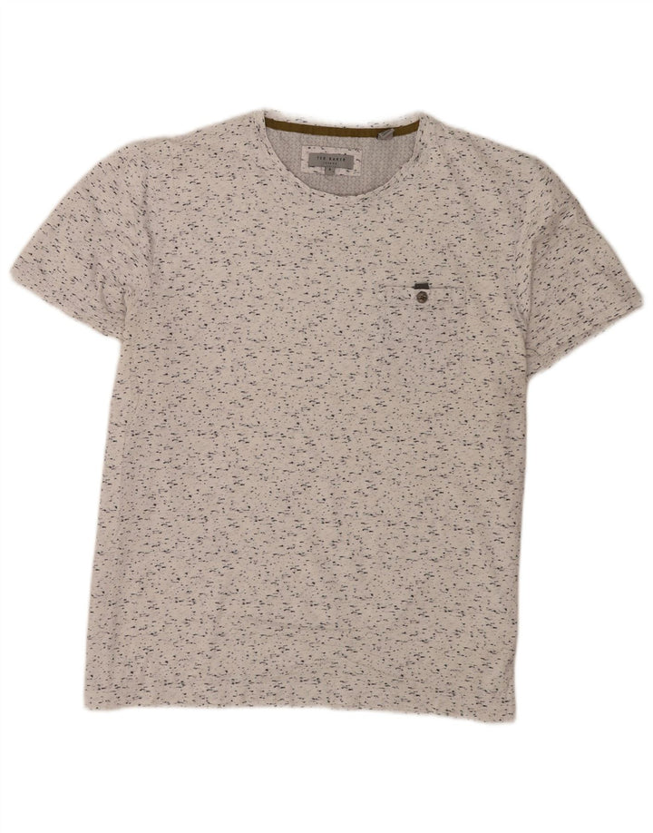 Muška majica kratkih rukava Ted Baker, veličina 5 XL, bijeli flekasti pamuk