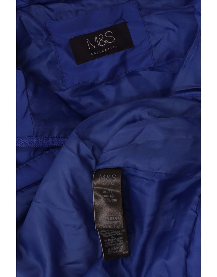 Marks & Spencer ženska podstavljena jakna UK 12 Srednje plavi poliester