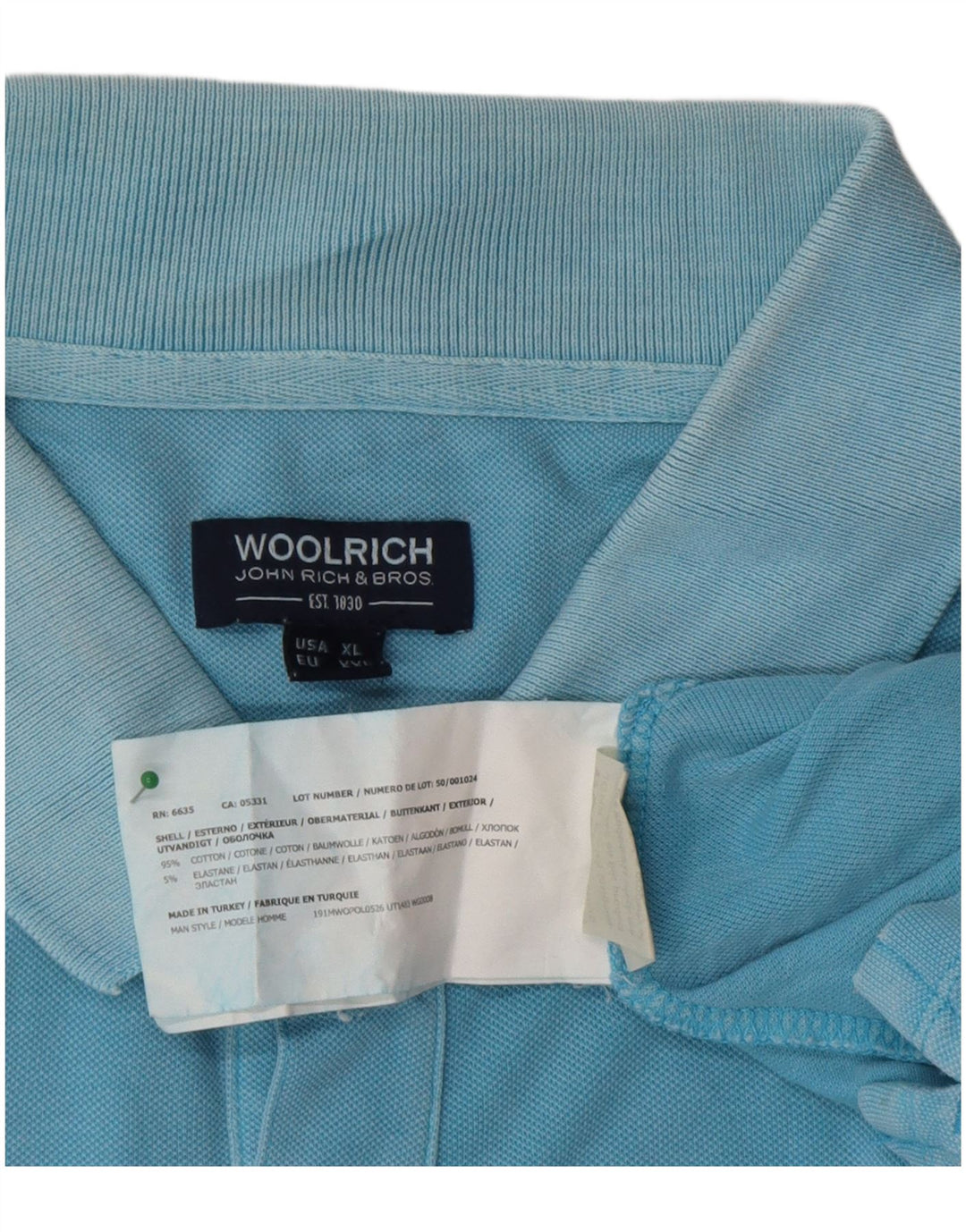 Woolrich muška polo majica 2XL plavi pamuk