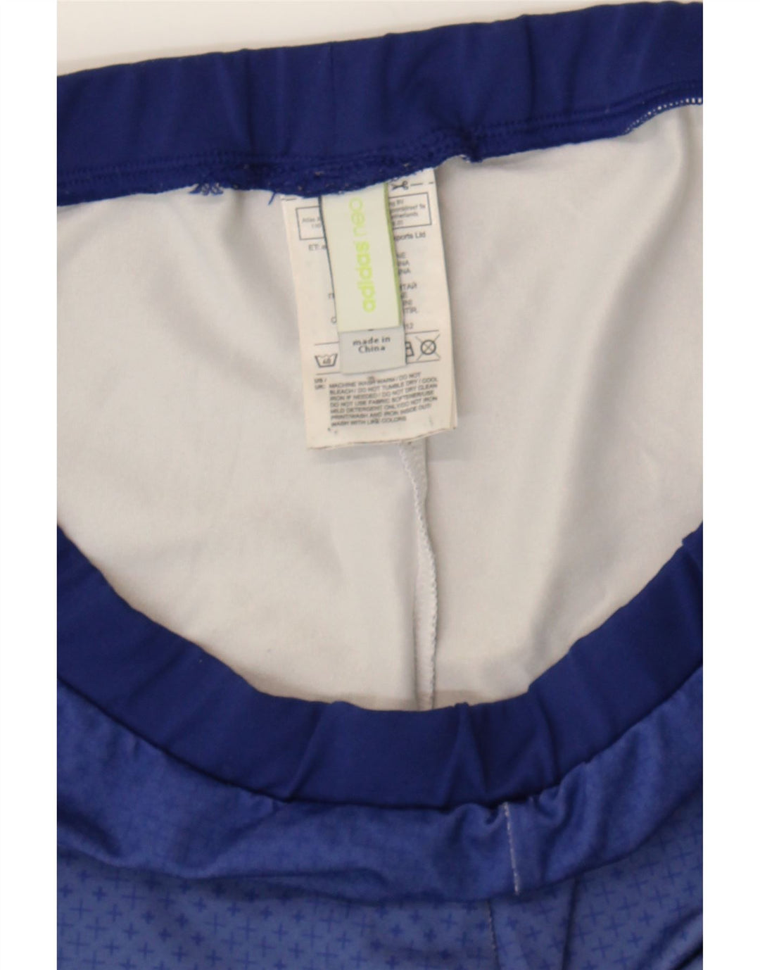 ADIDAS Womens Leggings UK 10 Small Blue Colourblock Polyester Vintage Adidas and Second-Hand Adidas from Messina Hembry 