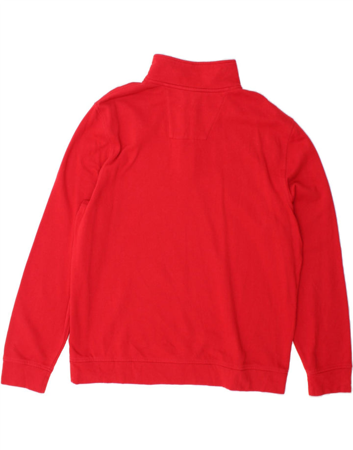 NAUTICA Mens Zip Neck Sweatshirt Jumper Large Red Cotton Vintage Nautica and Second-Hand Nautica from Messina Hembry 