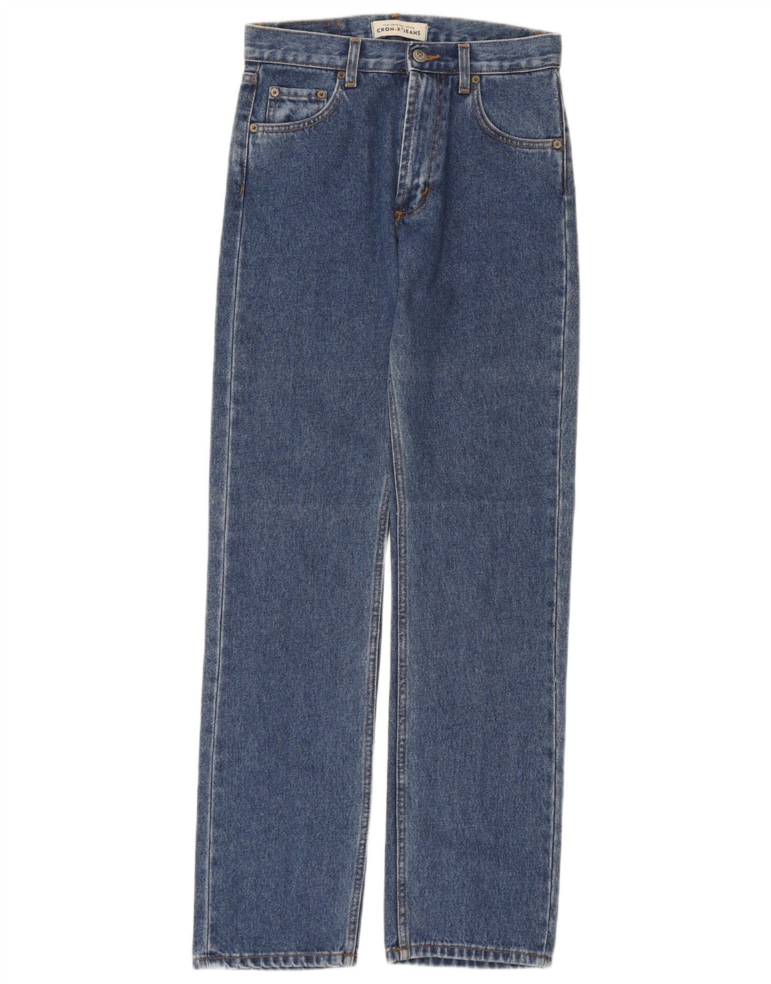 CRON-X Womens Straight Jeans W28 L32 Blue Cotton